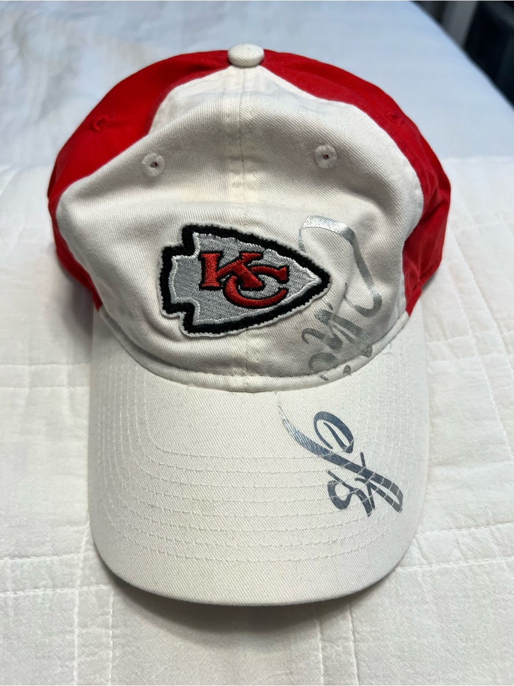 Reebok White and Red Kansas City Chiefs Baseball Cap